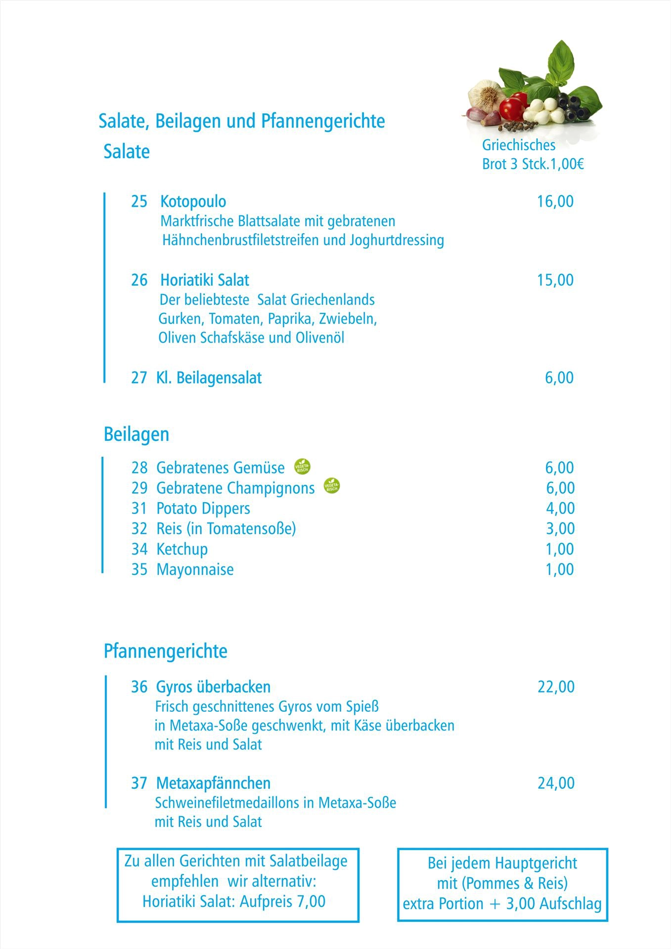 Speisekarte