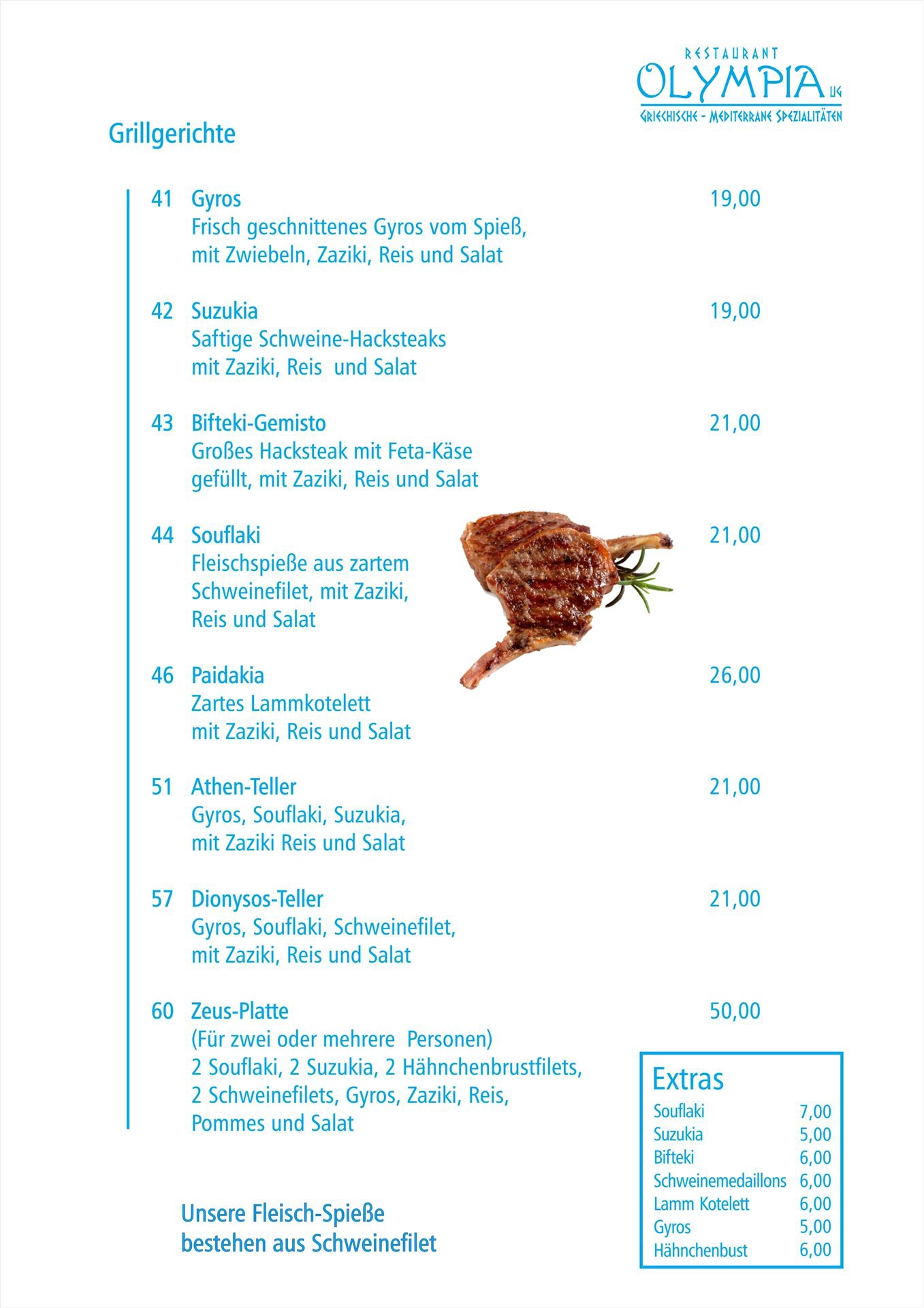 Speisekarte
