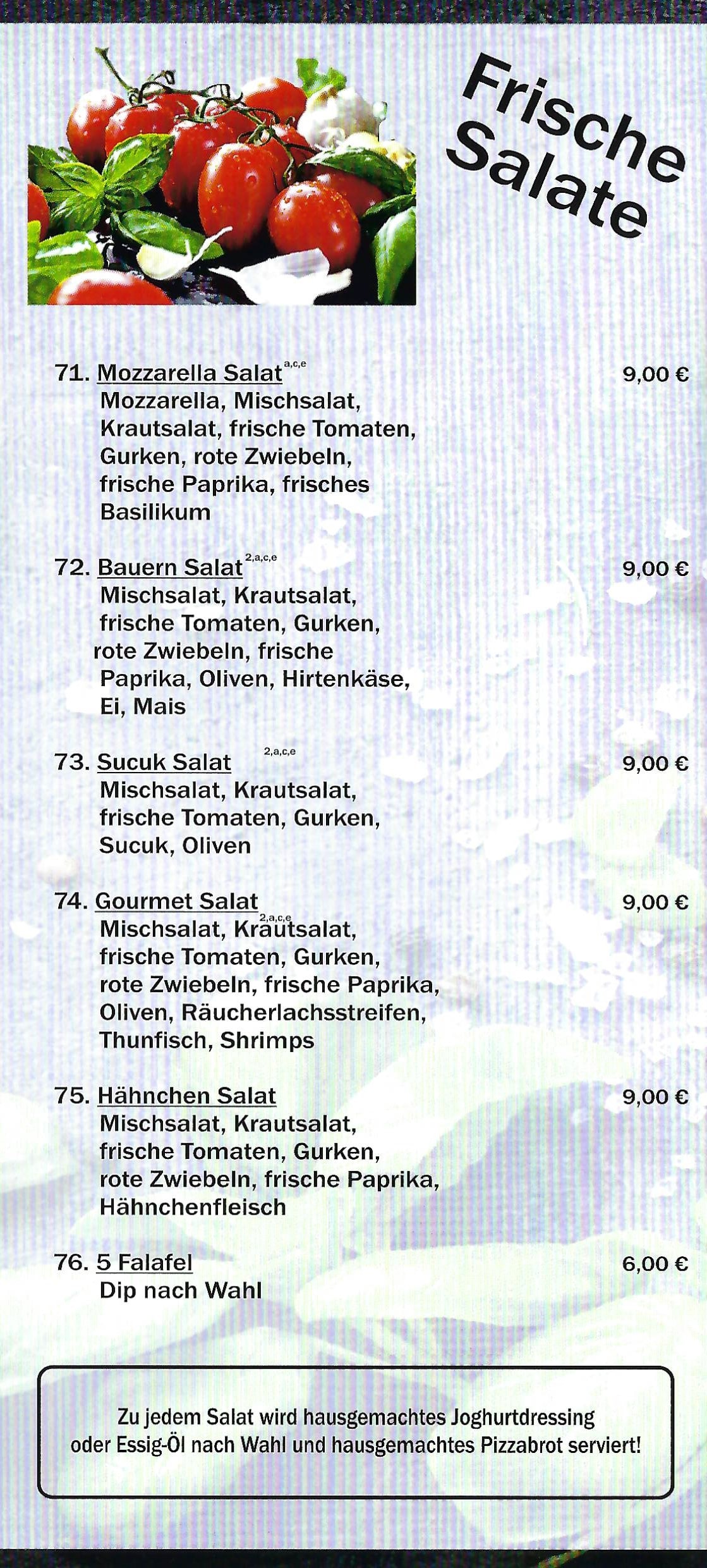Speisekarte