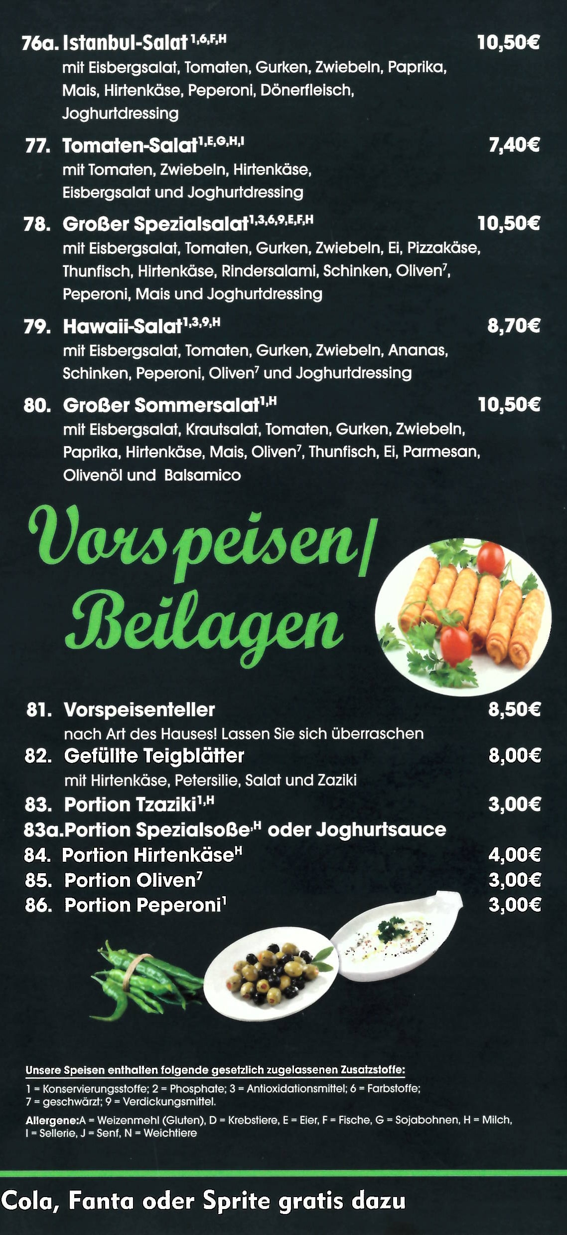 Speisekarte