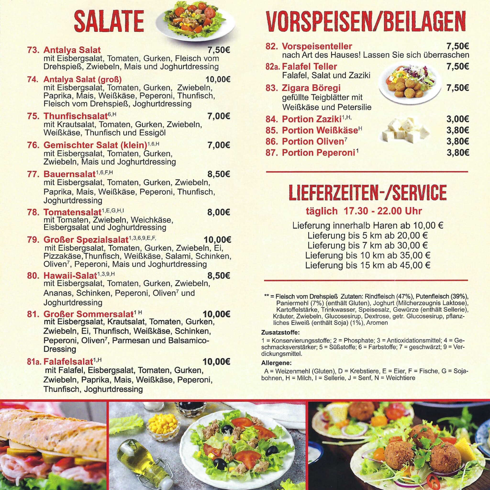 Speisekarte