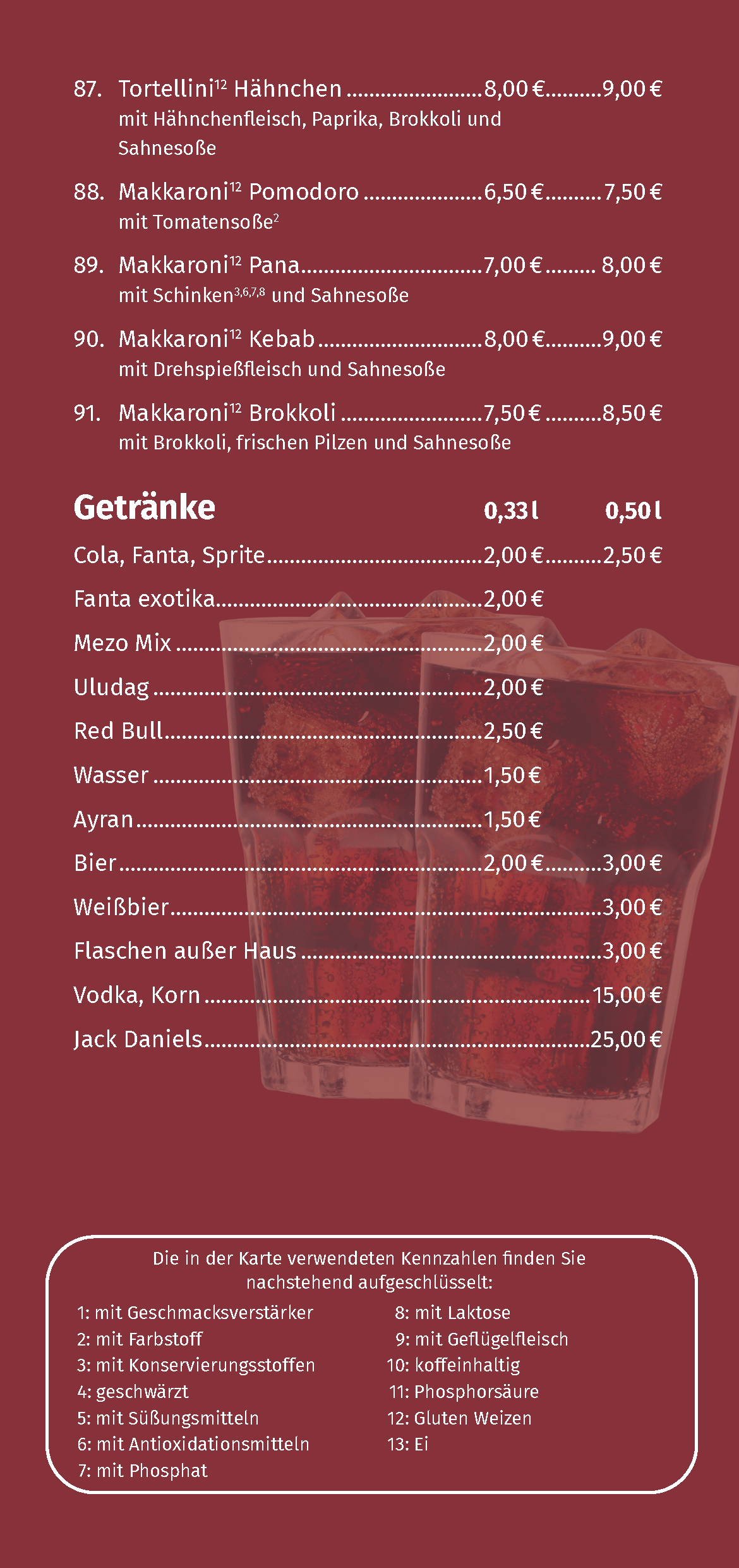 Speisekarte