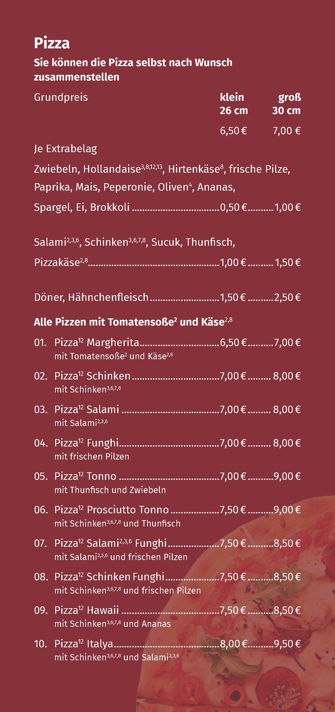 Speisekarte