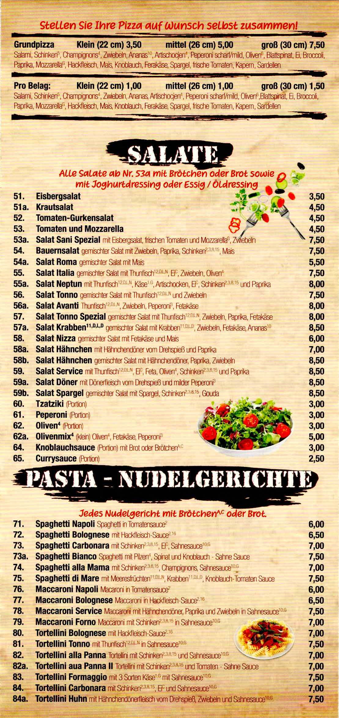 Speisekarte